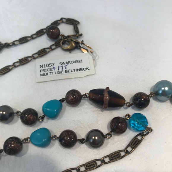 Myka, multi use belt/necklace / Swarovski beads. - Picture 3 of 5